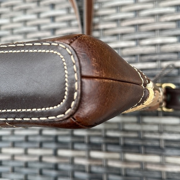 Coach Brown Leather Patchwork Cross Body Bag - Picture 14 of 17